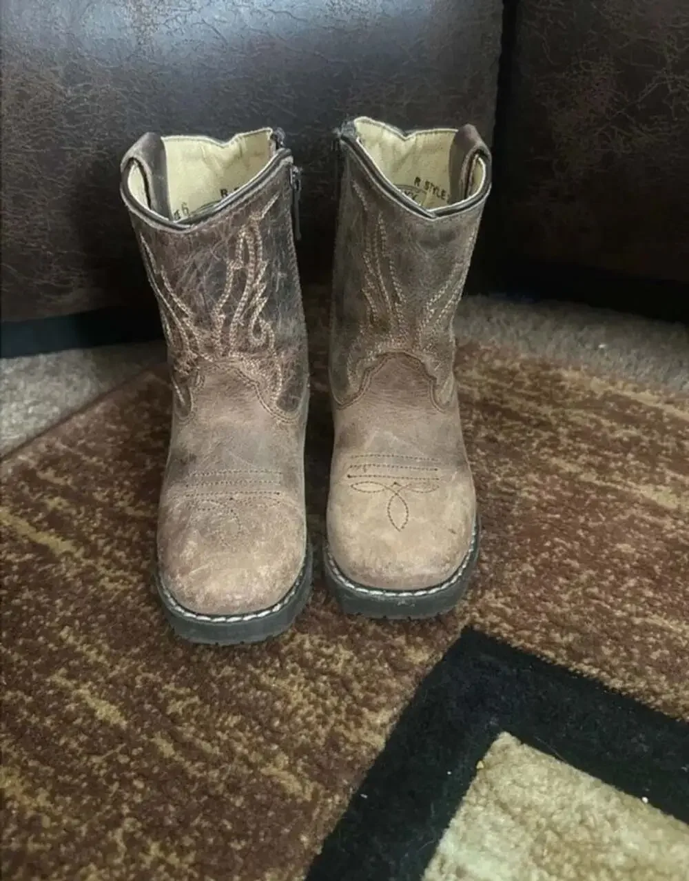 Smoky Mountain Autry Western Boots Size 6 Toddler Brown Leather